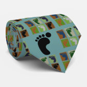 Podiatriste Aquarelle Art Mens Cravate Gold Blue À (Roulé)