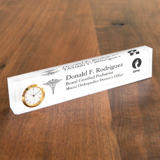 Podiatriste Unique Customisé Nom Plaque (Taille)