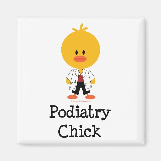 Podiatry Chick Magnet Magneet (Voorkant)