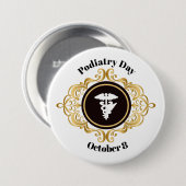 Podiatry Day Medical Symbol Button (Voorkant /achterkant)