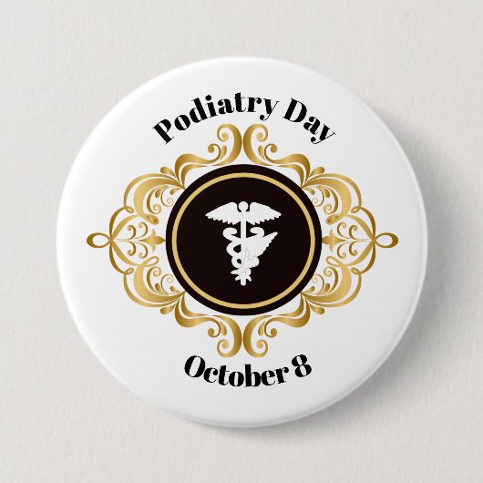 Podiatry Day Medical Symbol Button (Voorkant)