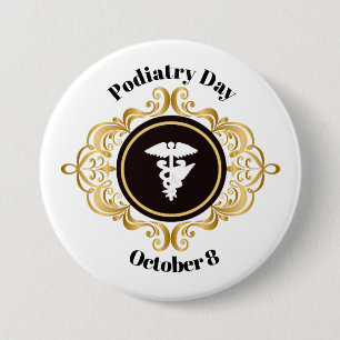 Podiatry Day Medical Symbol Button