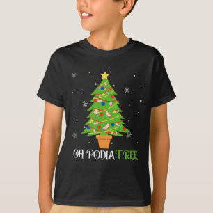 Podiatry kerstboom podiatrist voet medisch als t-shirt