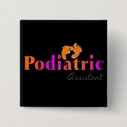 Podipaat-assistent met 2-inch design vierkante button 5,1 cm (Voorkant)