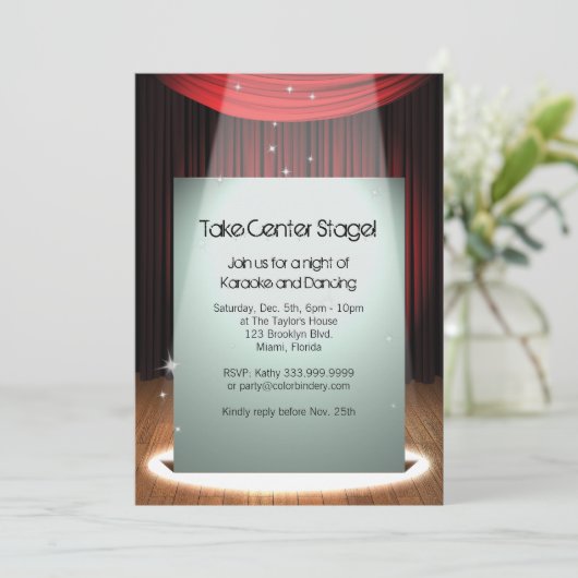 Podium Spotlight 5" x 7" uitnodiging (Staand voorkant)