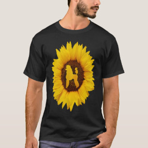 Podium voor vrouwelijke Mannen Dog Animal Sunflowe T-shirt