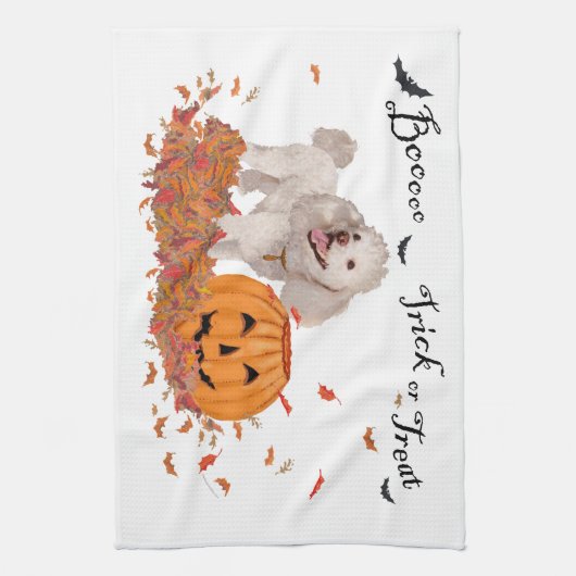 Podle bij Halloween Theedoek (Verticaal)