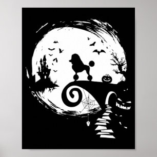 Podle dog and moon Halloween Costume Hondenliefheb Poster