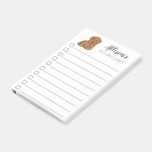 Podle Dog gepersonaliseerd om Post-it Nota's van d Post-it® Notes (Schuin)