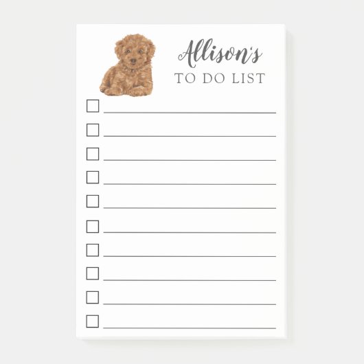 Podle Dog gepersonaliseerd om Post-it Nota's van d Post-it® Notes (Voorkant)