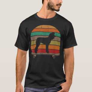 Podle Dog on Skateboard Retro Funny Schaats T-shirt