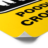 Podle Graphic (wit op zwart) Poster (Hoek)