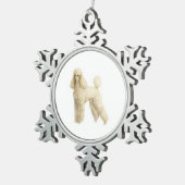 Podle — Puppy Clip Tin Sneeuwvlok Ornament (Rechts)