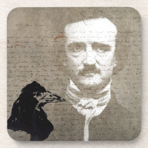 PoE en Raven Grunge Digital Art Bier Onderzetter