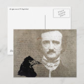 PoE en Raven Grunge Digital Art Briefkaart (Voorkant / Achterkant)