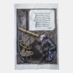Poe "Evening Star" Victoriaans theehanddoek Theedoek