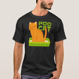 Poe Kat Kattenbak Stinkende Poe T-shirt