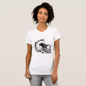 Poe Nevermore Raven Skull & Book T-shirt (Voorkant volledig)