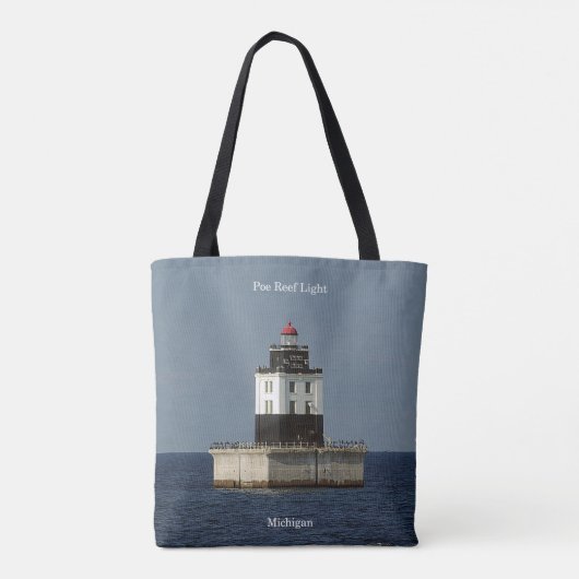 Poe Reef Light over de hele canvas tas (Achterkant)