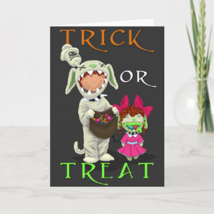 Poe the Goodbye Puppy Halloween Kaart