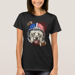 Poedel Amerikaanse Football Hondenliefhebbers USA T-shirt