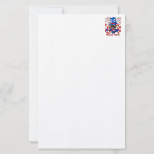 Poedel Amerikaanse Patriot Stationery Briefpapier