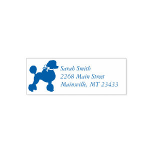 Poedel Baby shower blauw Zelfinktende Stempel