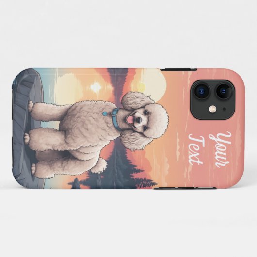 Poedel bij het meer Case-Mate iPhone case (Achterkant (horizontaal))