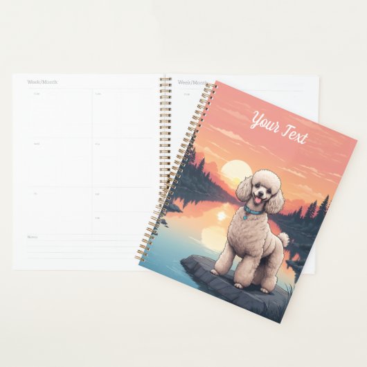 Poedel bij het meer planner (Display)