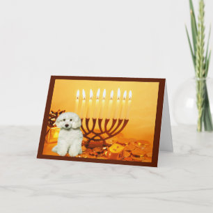 Poedel Chanoeka Kaart Menorah