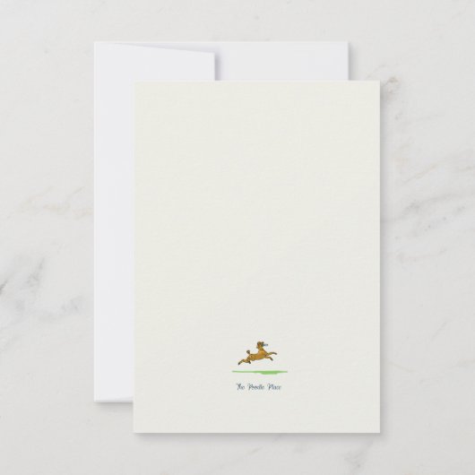 Poedel Gefeliciteerd Opmerking Kaart (Achterkant)