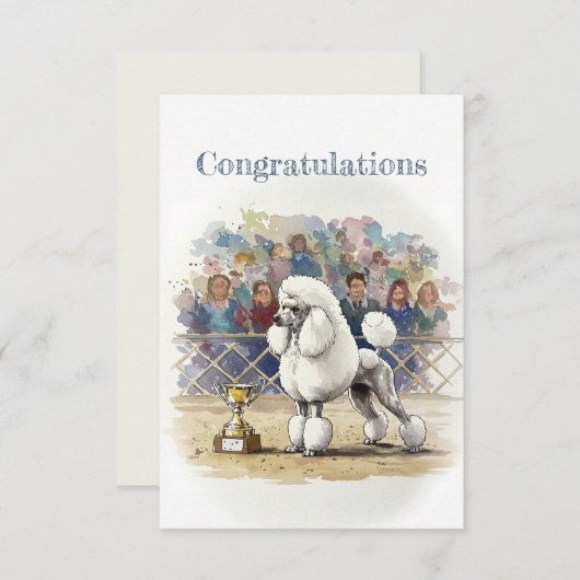 Poedel Gefeliciteerd Opmerking Kaart (Voorkant / Achterkant)