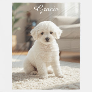 poedel gepersonaliseerd fleece deken