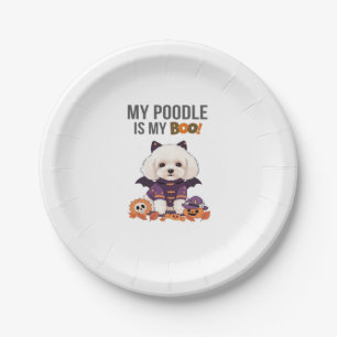 Poedel Halloween Kostuum Mijn Poedel Is Mijn Boo H Papieren Bordje
