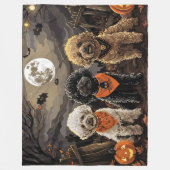 Poedel Halloween Spooky Fleece Deken (Voorkant)