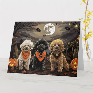 Poedel Halloween Spooky Kaart