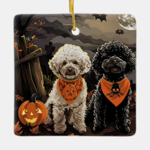 Poedel Halloween Spooky Keramisch Ornament