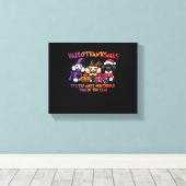 Poedel Halloween Thanksgiving Christmas Classic T- Canvas Afdruk (Insitu (Houten vloer))