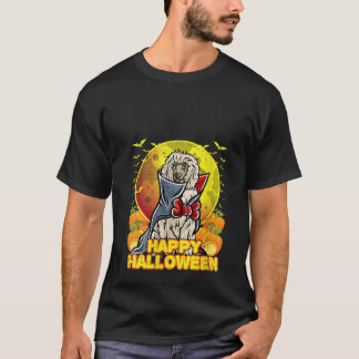 Poedel Happy Halloween Kostuum Vampier V Neck T-shirt