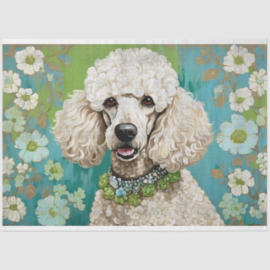 Poedel Hond Decoupage Tissue Papier (Voorkant)