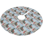 Poedel Hond in Sneeuw Kerstmis Kerstboom Rok (Gekanteld)