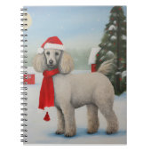Poedel Hond in Sneeuw Kerstmis Notitieboek (Voorkant)