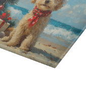 Poedel Hond Kerst Strand Snijplank (Hoek)