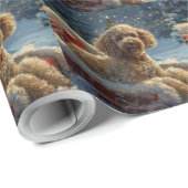 Poedel Hond Kerstfeest Cadeaupapier (Rol Hoek)