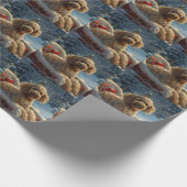 Poedel Hond Kerstfeest Cadeaupapier (Hoek)