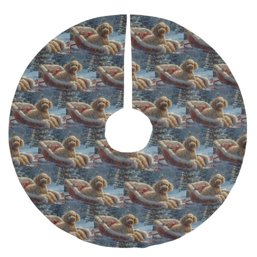 Poedel Hond Kerstfeest Kerstboom Rok (Voorkant)