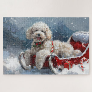 Poedel Hond Kerstfeest Legpuzzel