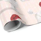 Poedel Hond Kerstman Hoed Cadeaupapier (Rol Hoek)
