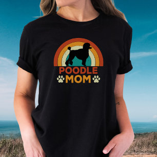 poedel hond mam zonsondergang t-shirt