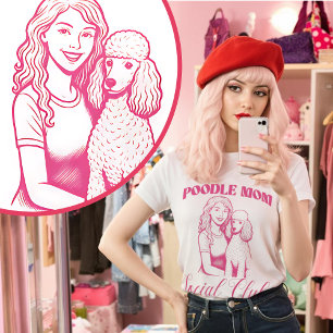 Poedel Hond Moeder Sociale Club Vrouwen T-shirt